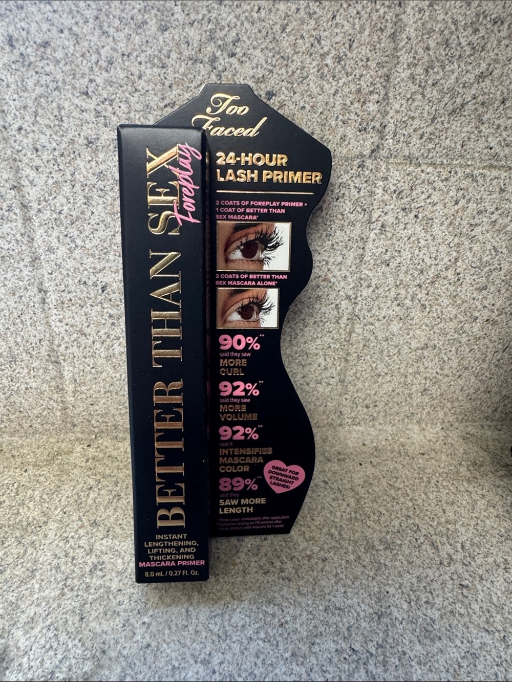 Too Faced Better Than Sex 24-Hour Lash Primer - Black with Pink Accents